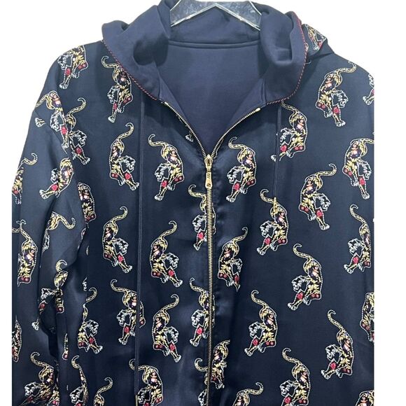 Sandro Paris Hoodie Jacket Reversible Zip-up H16 Issey Marine Size 3 (L) Tiger - Picture 2 of 10